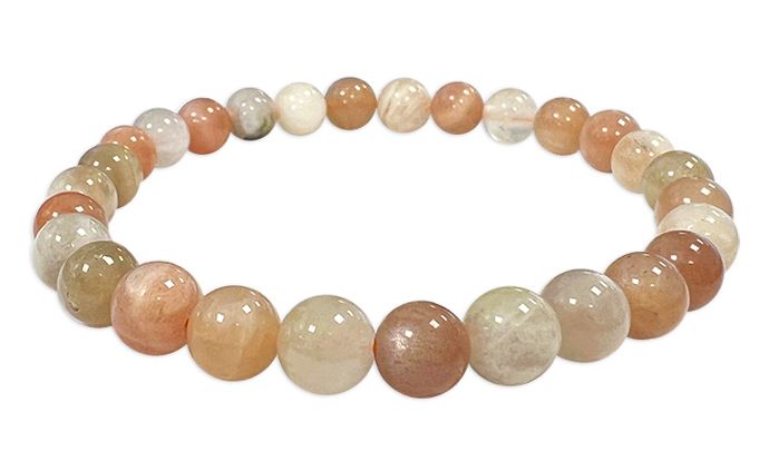 Multicolored Moonstone Bracelet A beads 6mm