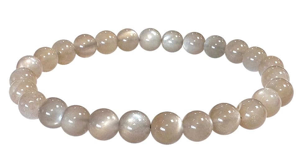 Gray Moonstone Bracelet AAA beads 6mm