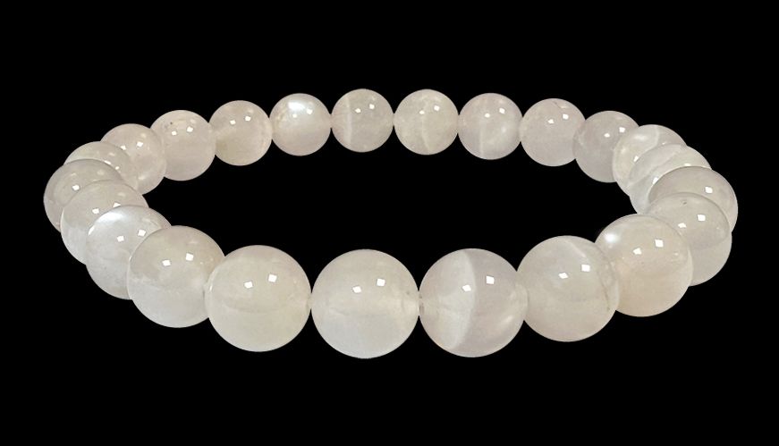 Grey Moonstone Bracelet A Beads 8mm