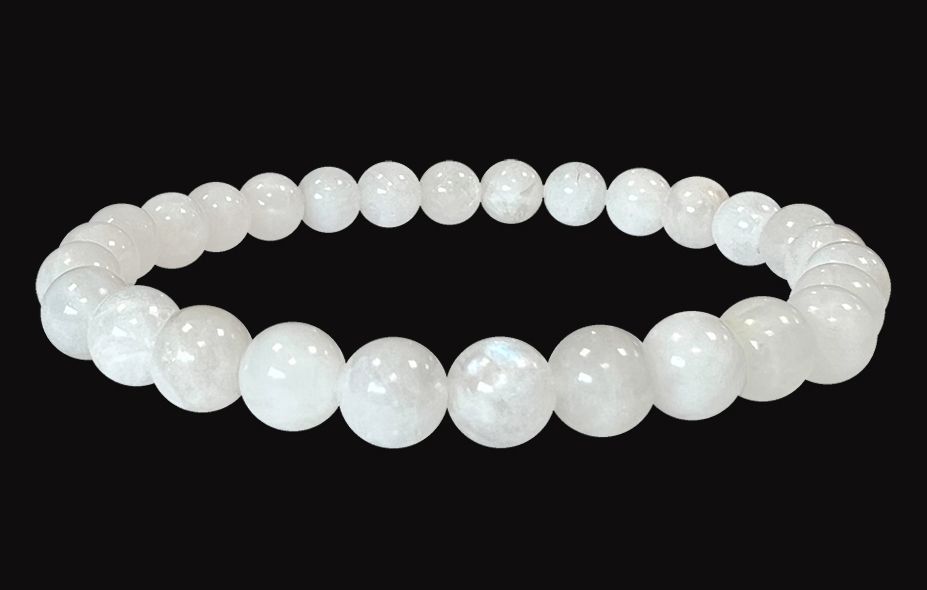 White Moon stone  6-7mm pearls bracelet