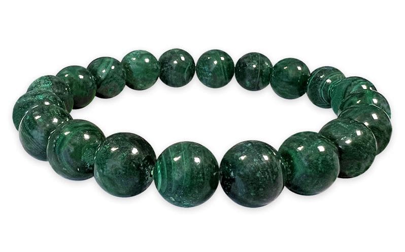 Malachite A 10mm pearls bracelet
