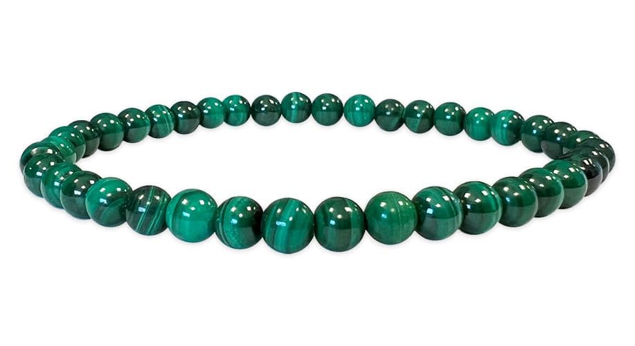 Malachite AA 4mm pearls bracelet