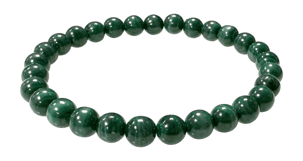 Dark Malachite Bracelet AA beads 6.5-7.5mm