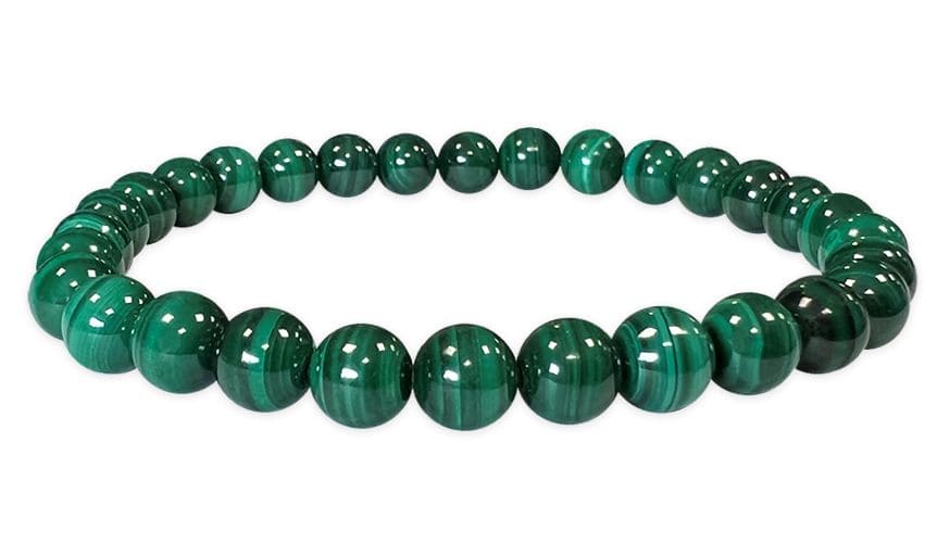 Dark Malachite Bracelet AAA beads 6mm