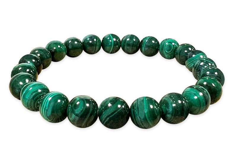 Bracelet Malachite beads 7.5-8.5mm