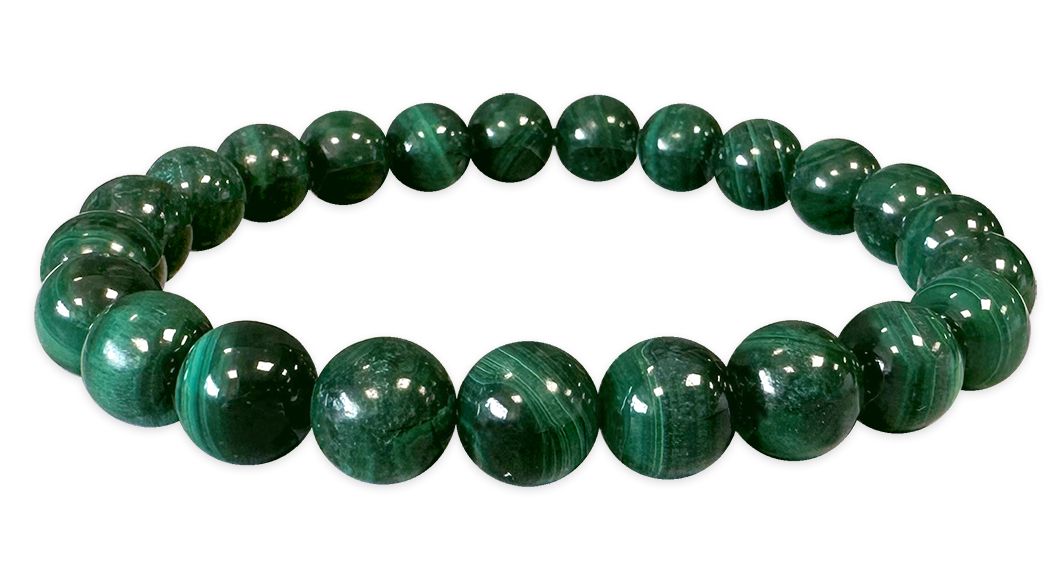 Dark AA Malachite bracelet beads 7.5-8.5mm