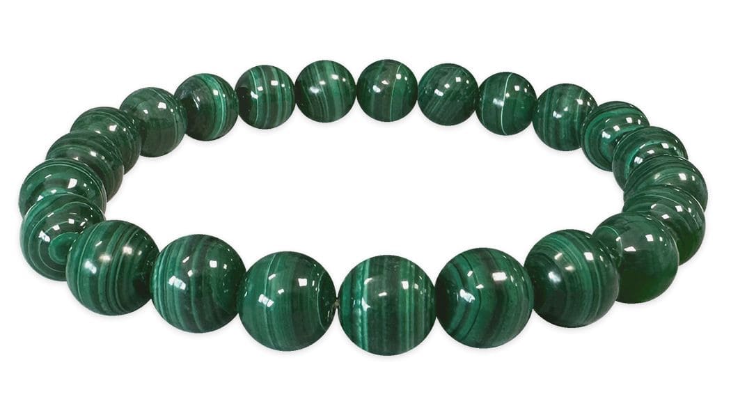 Dark Malachite Bracelet AAA beads 8mm