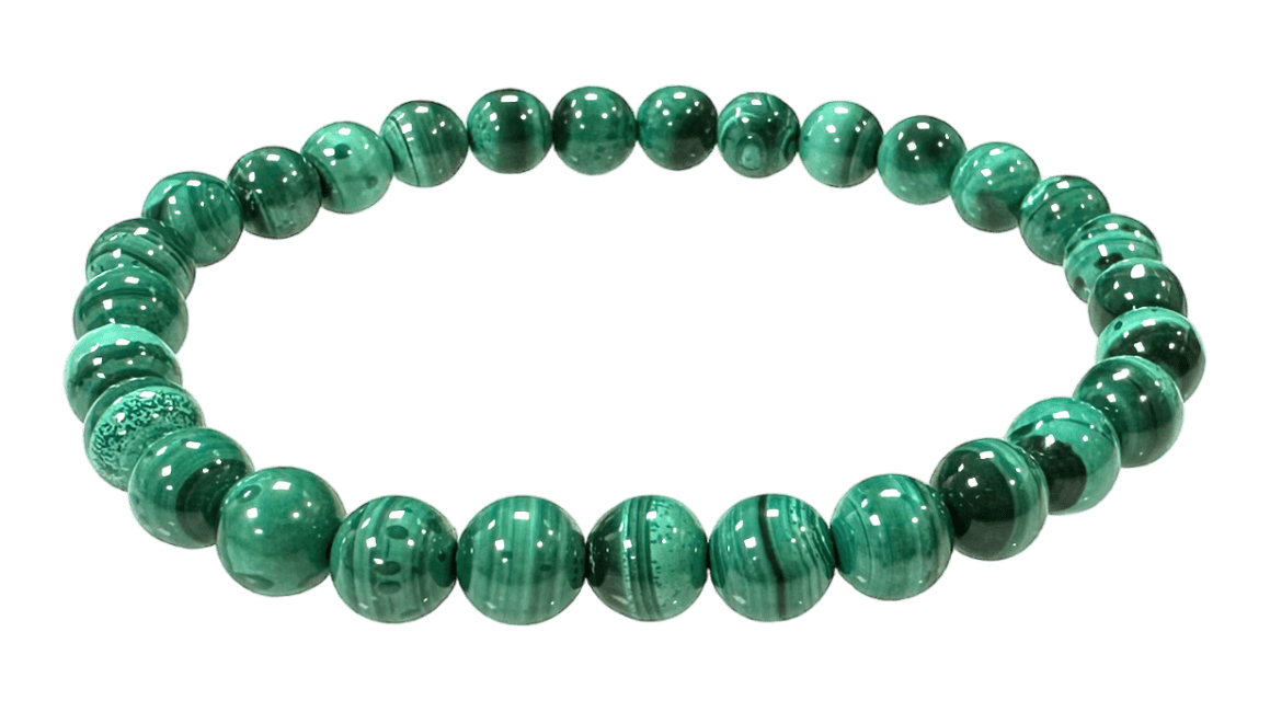 Bracelet Malachite Light Color AA beads 6.5-7.5mm