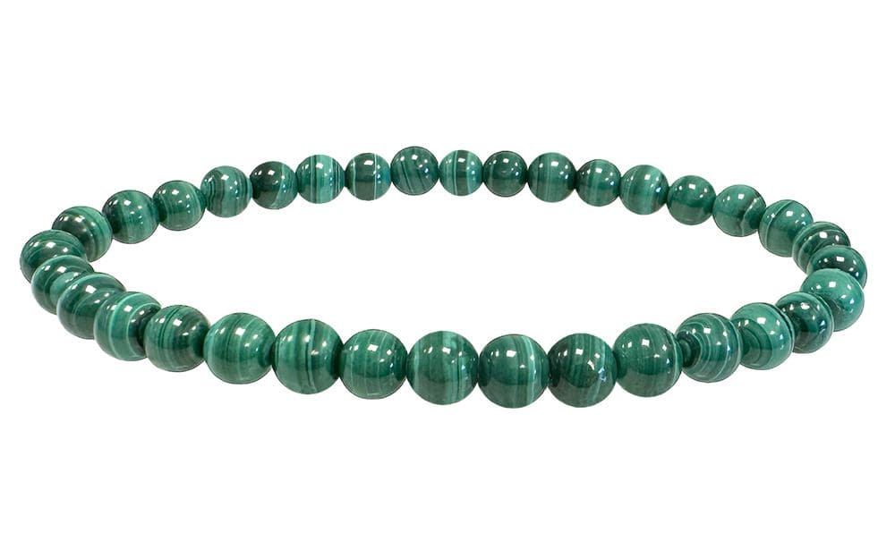 Bracelet Malachite Clear AAA beads 5-6mm