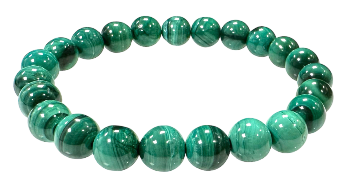Bracelet Malachite Light Color AA beads 7.5-8.5mm
