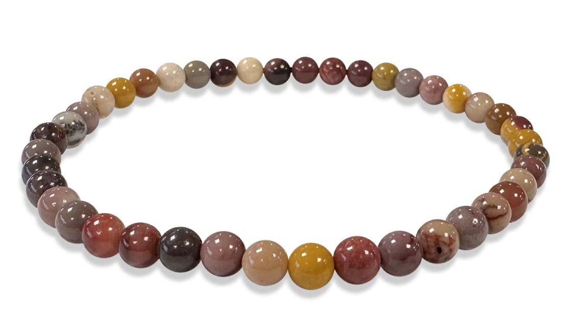 Mokaite Jasper A 4mm pearls bracelet