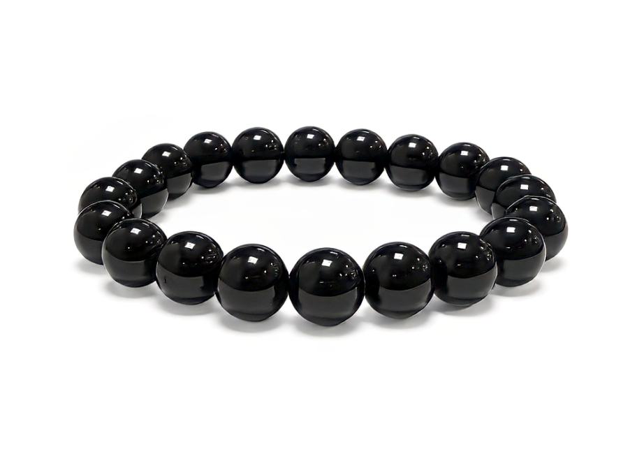incense at Black Obsidian Bracelet A 10mm Beads