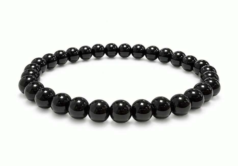 incense at Black Obsidian Beaded Bracelet A 6mm