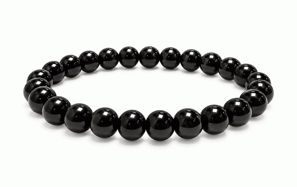 incense at Black Obsidian Bracelet A 8mm Beads