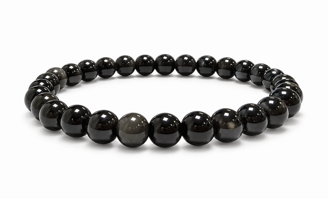 incense at Rainbow Celestial Eye Obsidian Bracelet A 6mm Beads