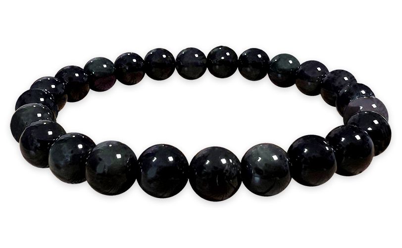 Rainbow Obsidian A pearls bracelet 8mm