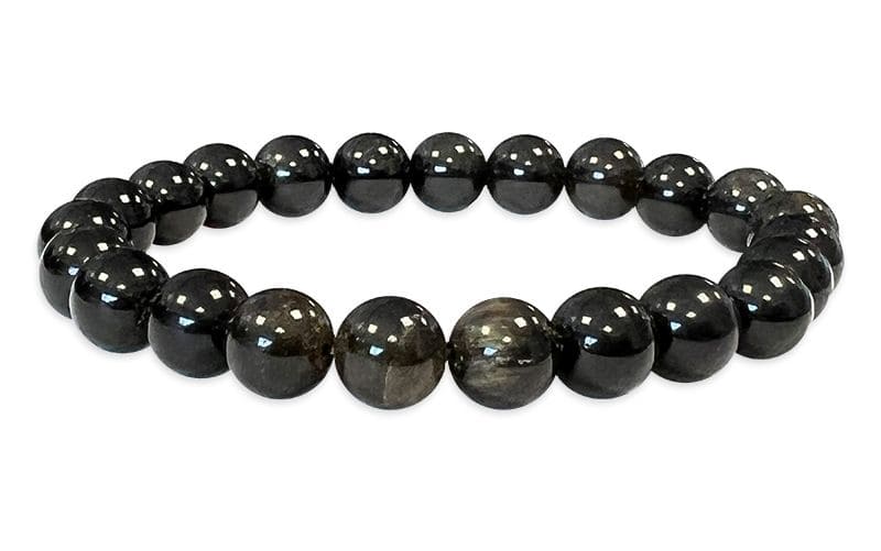 Black Golden Obsidian A pearls bracelet 8mm