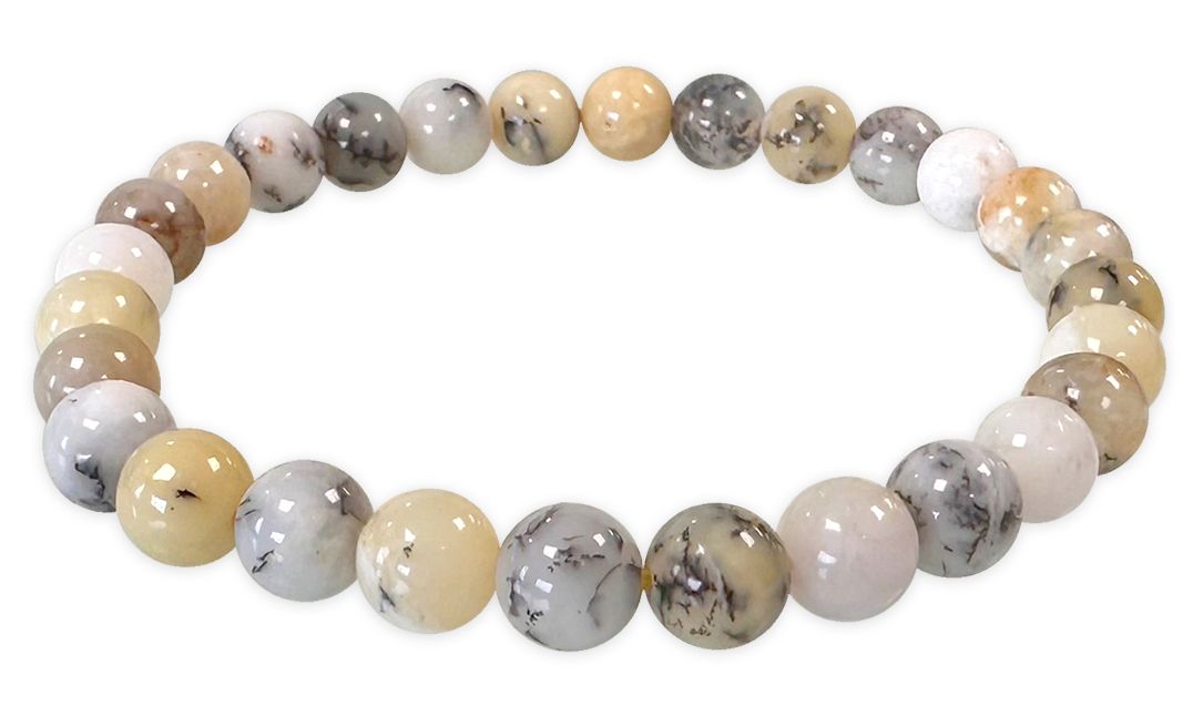 Opal Dendrite Bracelet 6-7mm beads