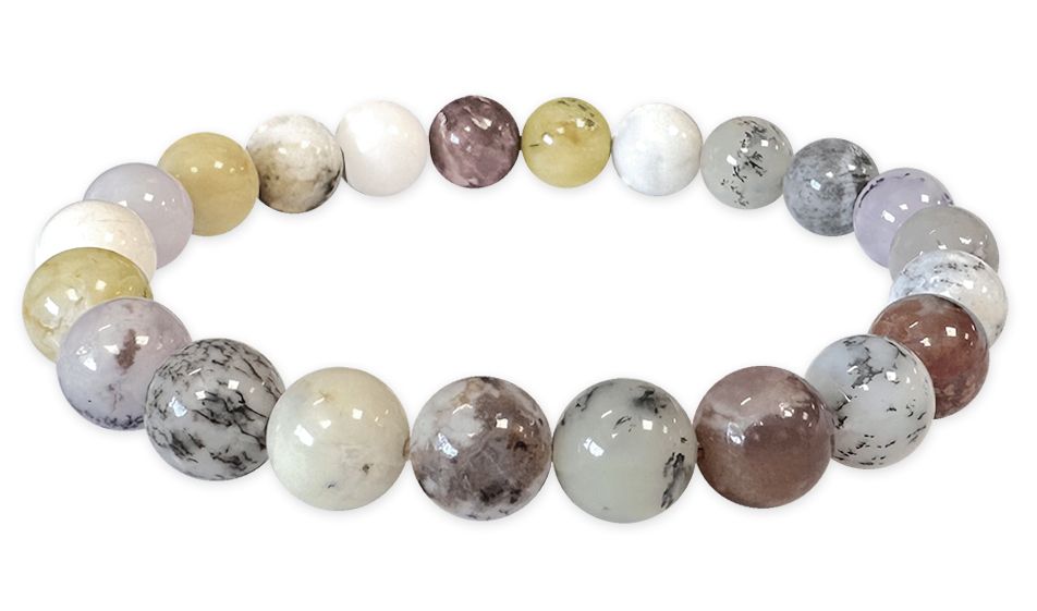 Opal Dendrite Bracelet 8-9mm beads