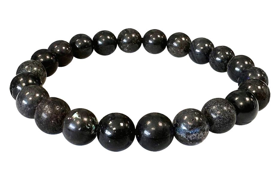 Bracelet Black Opal beads 8-9mm