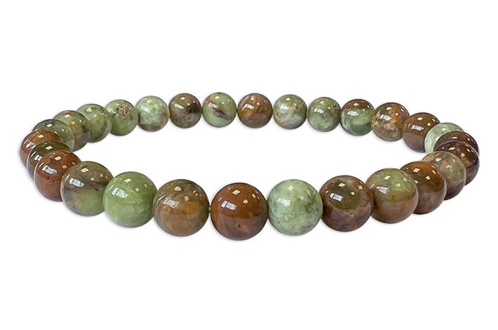 Bracelet Green Opal beads 6mm