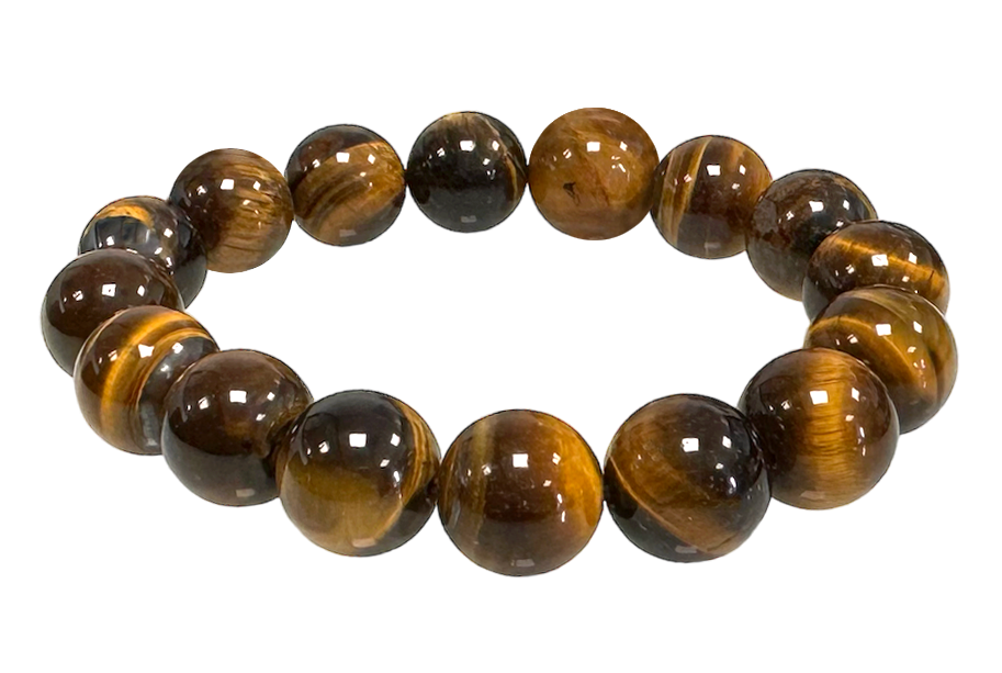 Tiger eye 12mm A pearls bracelet