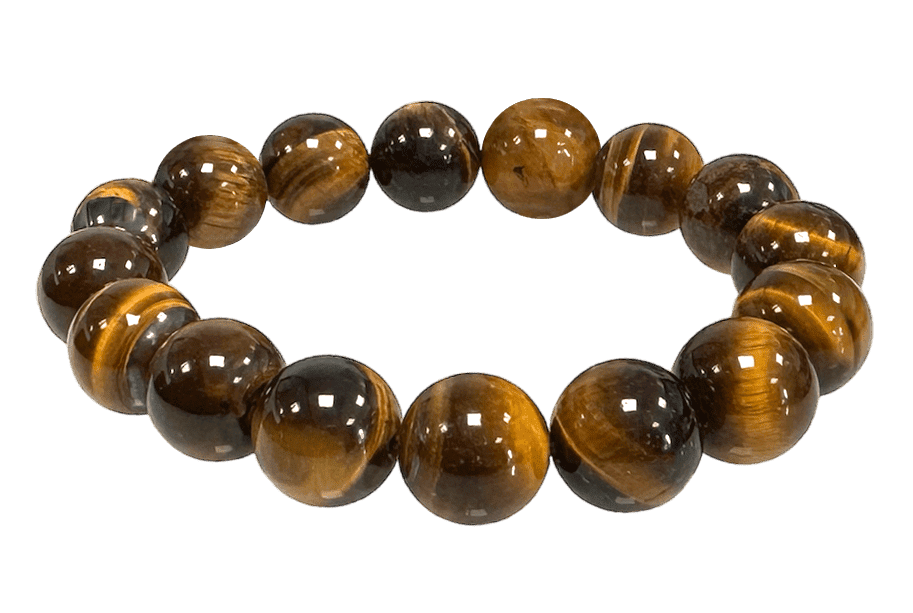 Tiger eye 12mm A pearls bracelet