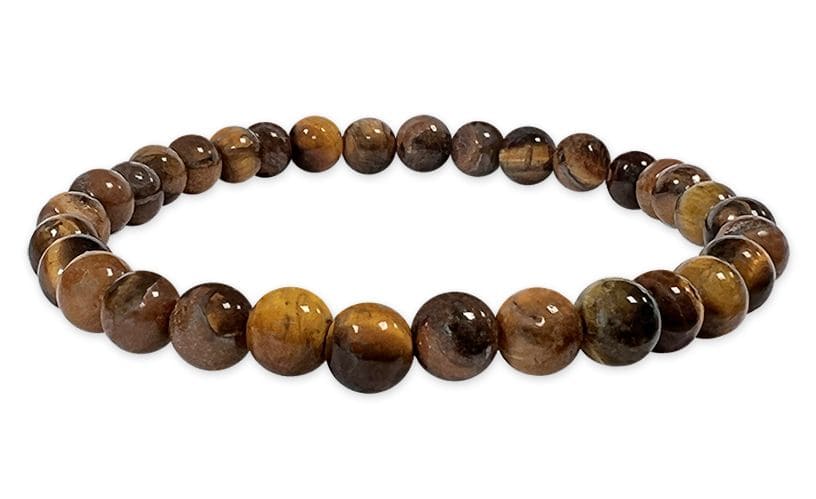 Tiger's eye 6mm pearls bracelet