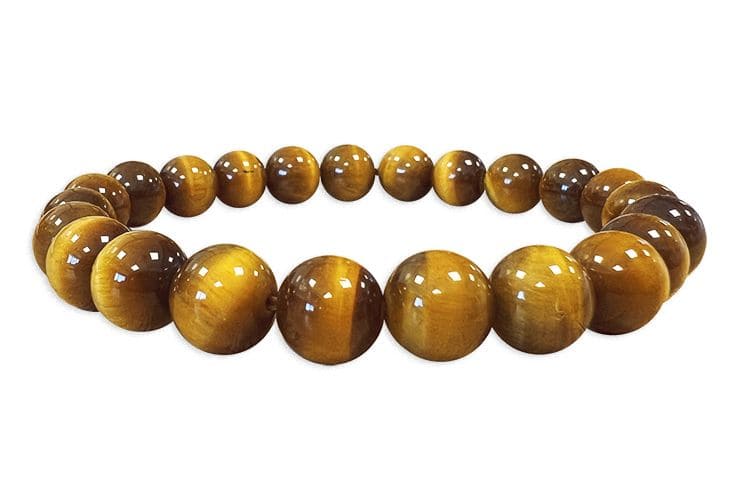 Tiger's eye AAA 8mm pearls bracelet