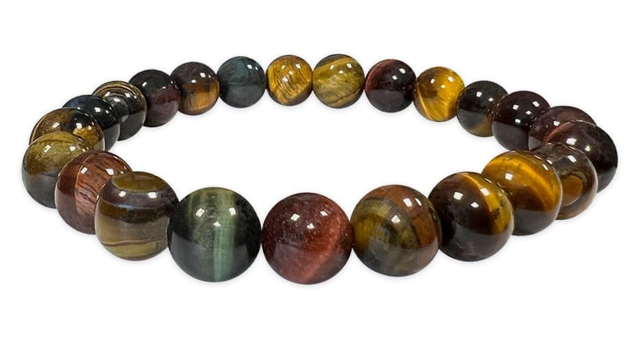 Multicolored Tiger Eye Bracelet A 8mm beads