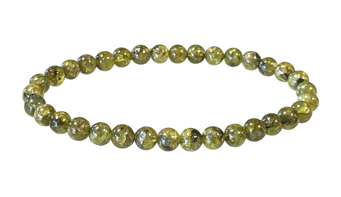 Peridot bracelet with 5-6mm beads