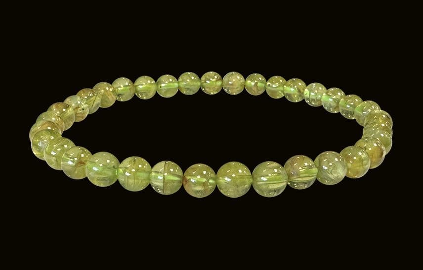 Peridot bracelet AA beads 5-6mm