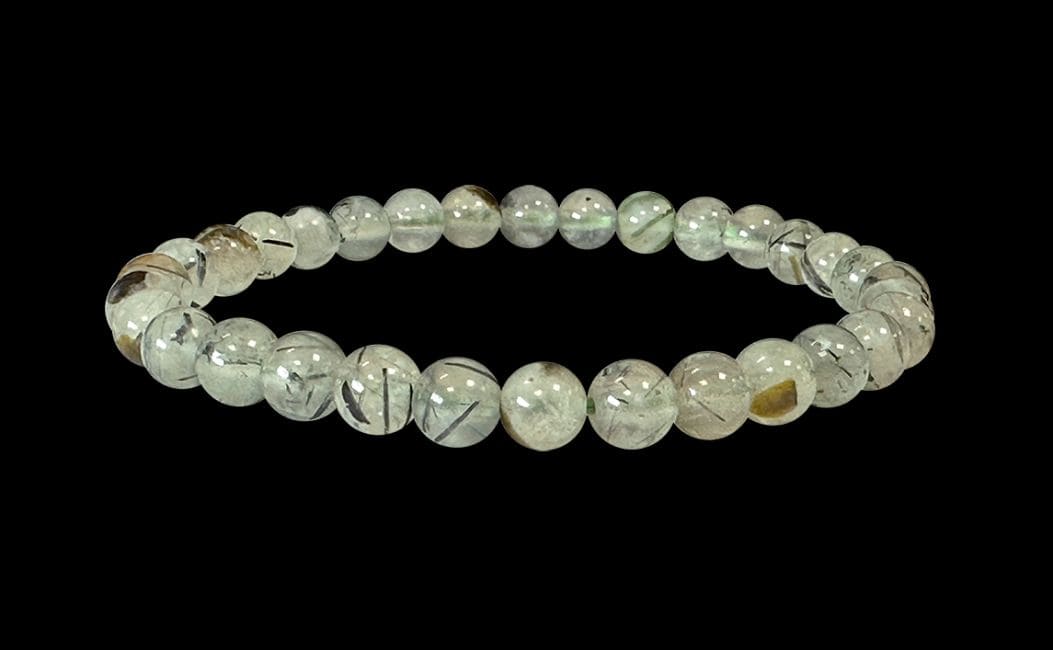 Prehnite 6mm A pearls bracelet