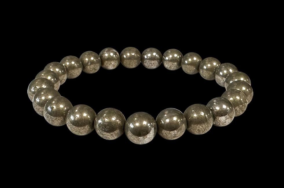Pyrite A 8mm pearls bracelet
