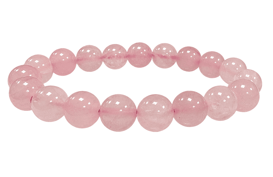 Rose quartz A 10mm pearls brace