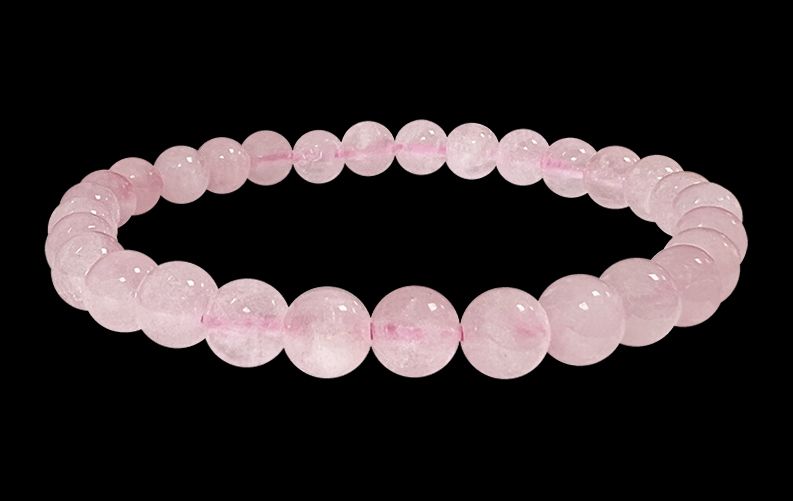 Rose Quartz A 6mm pearls bracelet