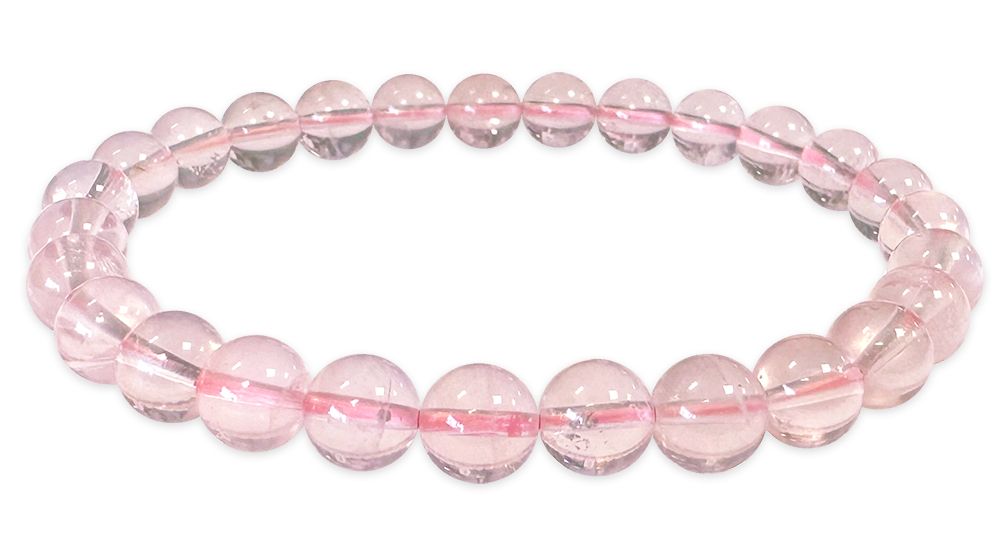 Bracelet Rose Quartz AA pearls 6-7mm