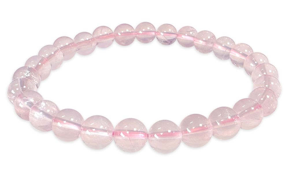 Bracelet Rose Quartz AAA pearls 6-7mm