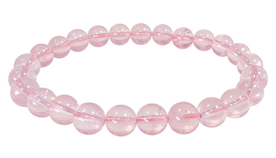Bracelet Rose Quartz AA beads 7.5-8.5mm