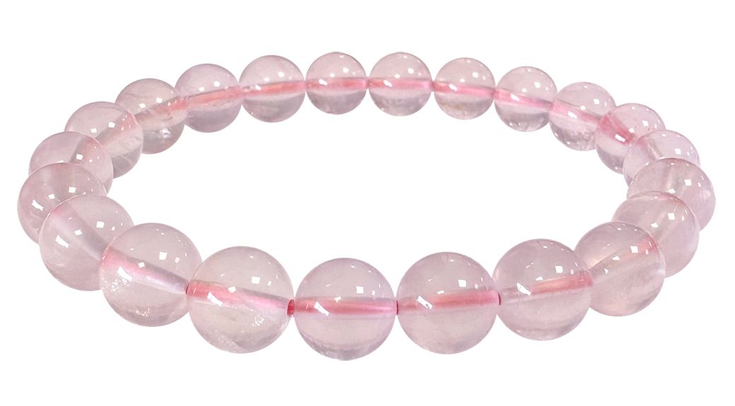 Bracelet Rose Quartz AAA pearls 8-9mm