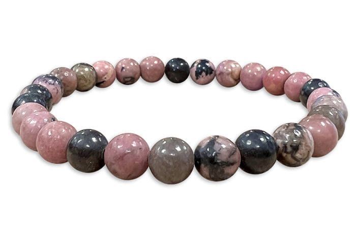 Rhodonite beads bracelet 6mm