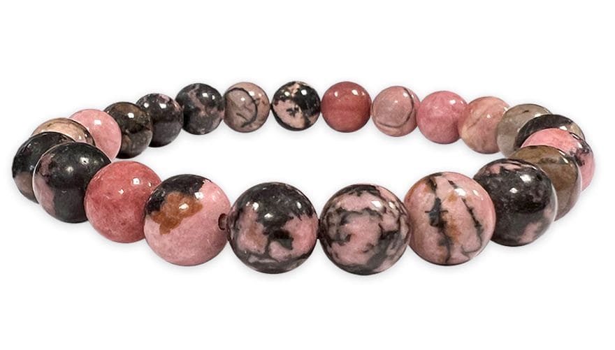 Rhodonite 8mm pearls bracelet