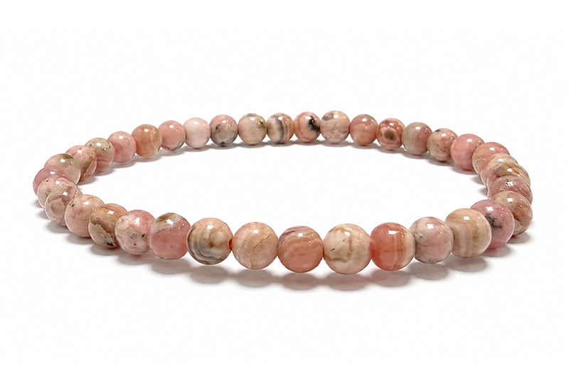 Argentinian Rhodochrosite Bracelet A 4-5mm Beads