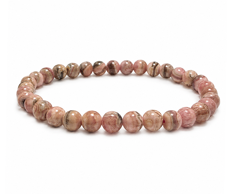 incense at Argentinian Rhodochrosite Bracelet A 5-6mm Beads