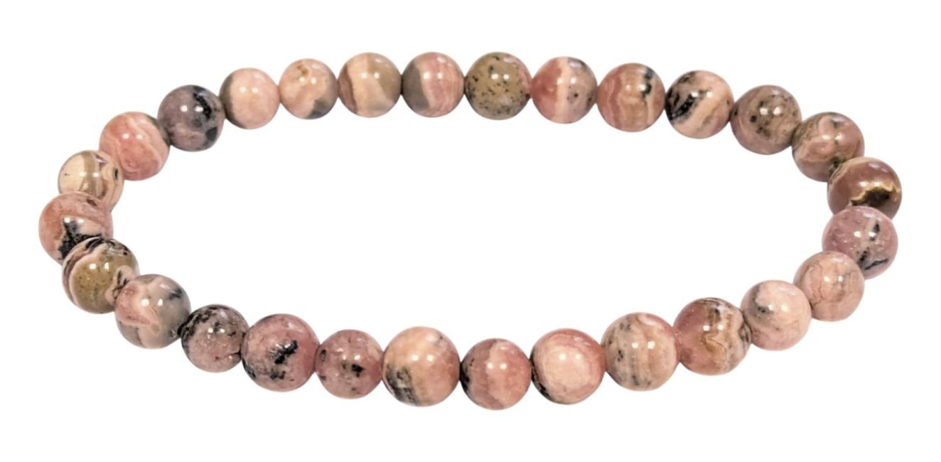 Argentine Rhodochrosite bracelet with 6-7mm beads