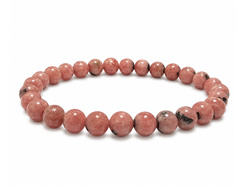 incense at Argentinian Rhodochrosite Bracelet AA 6-7mm Beads