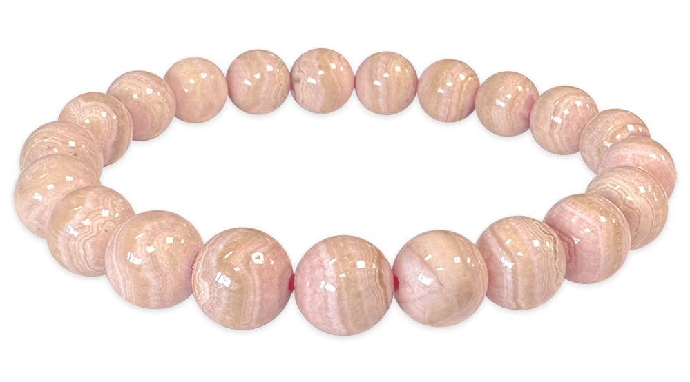 Bracelet Rhodochrosite Argentina beads 9-10mm