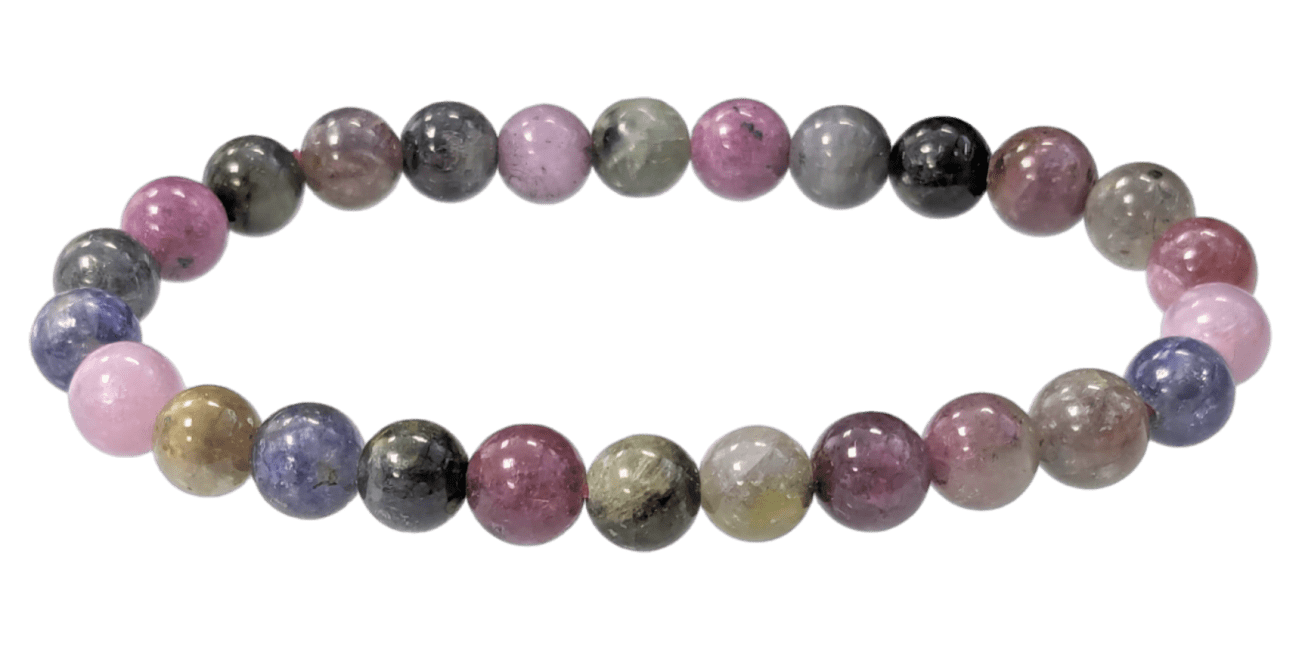 Sapphire bracelet multicolored pearls 6-7mm