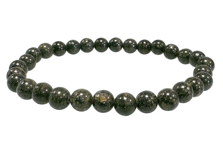 Serpentine Peru 6mm pearls bracelet