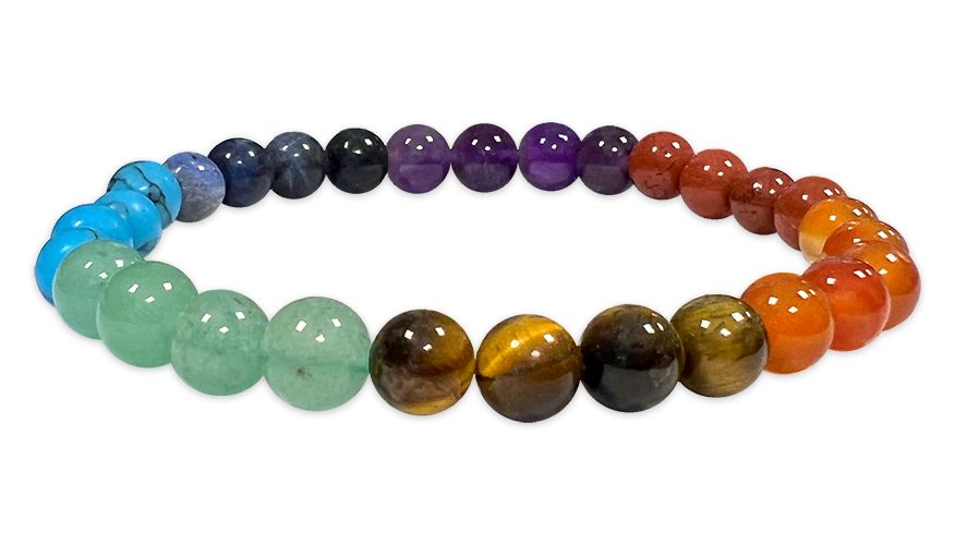7 chakra bracelet pearls 6mm